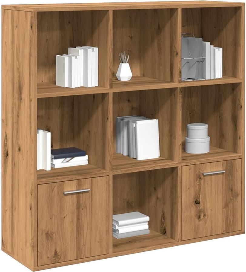 VidaXL Boekenkast 98x29x97 5 cm bewerkt hout artisanaal eikenkleur