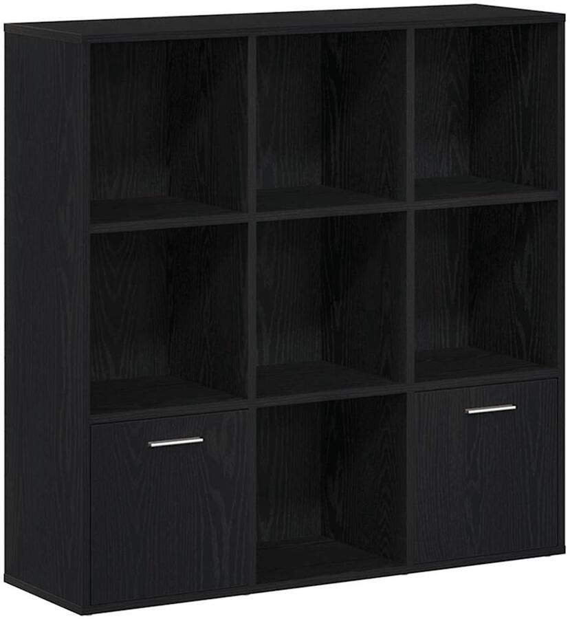 VidaXL Boekenkast 98x29x97 5 cm bewerkt hout zwart eikenkleur