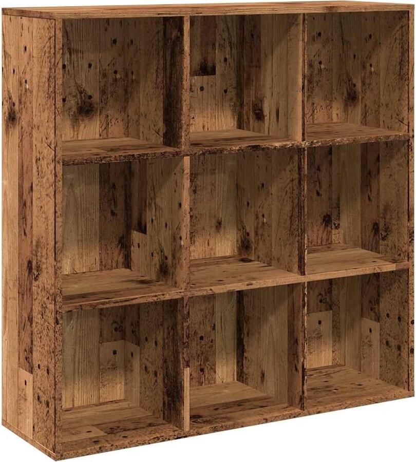 VidaXL Boekenkast 98x29x97 5 cm Oud Houtkleurig Boekenkast Boekenkasten Boekenschap Boekenstandaard