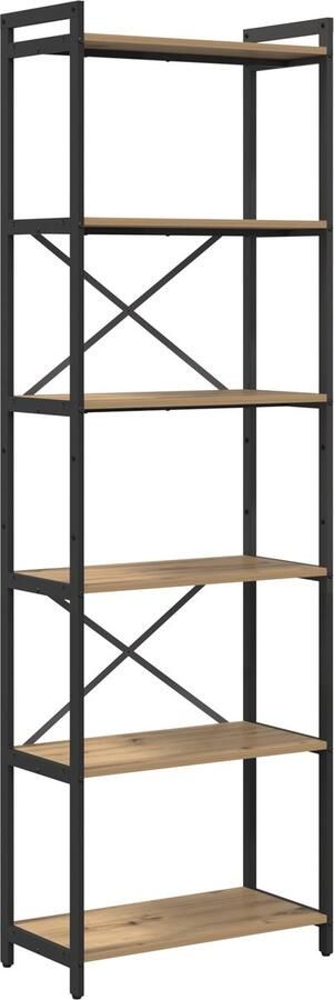 VidaXL Boekenkast artisanaal eikenkleurig 60 x 30 x 188 cm