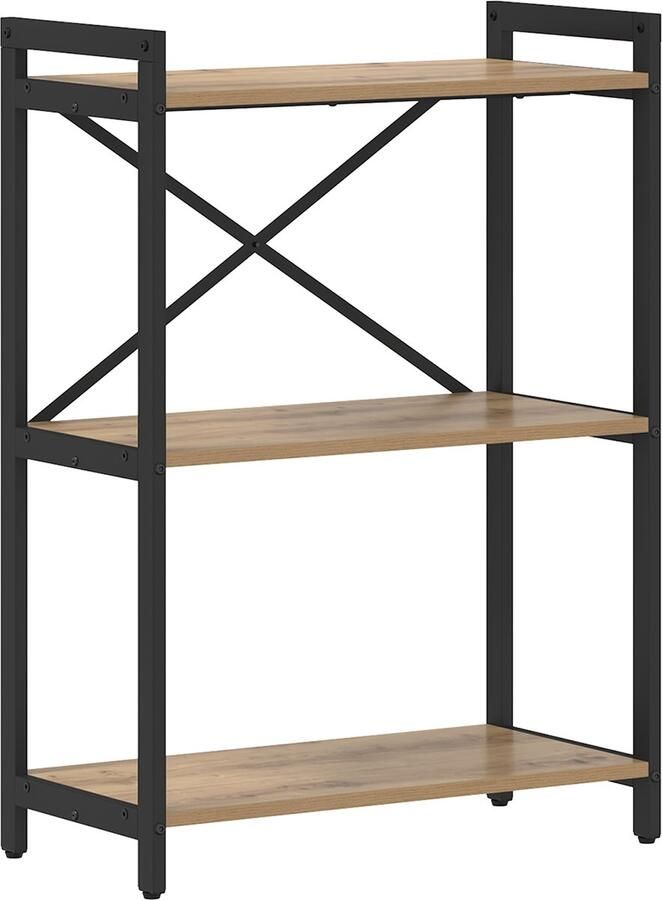 VidaXL Boekenkast artisanaal eikenkleurig 60 x 30 x 83 cm Bewerkt hout