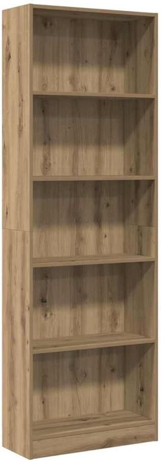 VidaXL Boekenkast 60x24x176 cm bewerkt hout artisanaal eikenkleurig