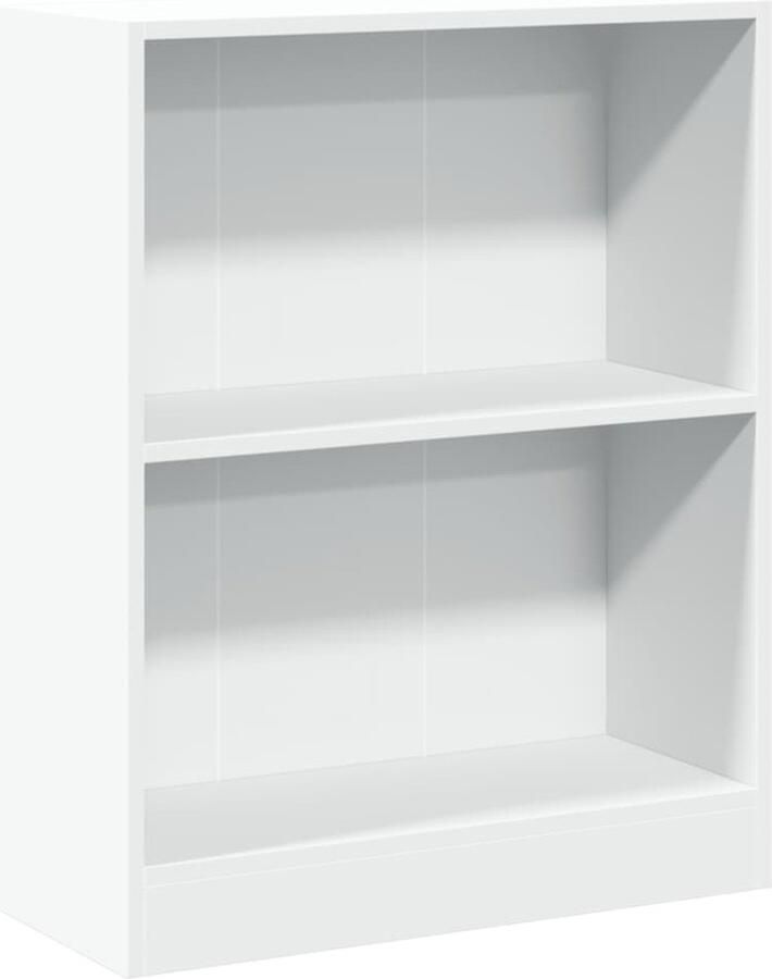VidaXL Boekenkast Bewerkt hout Wit 60x24x76 cm Boekenkast Houten Boekenkast Witte Boekenkast Boekenplank Opslagmogelijkheden Woonkamer Meubilair Compact Meubel Stijlvolle Boekenkast