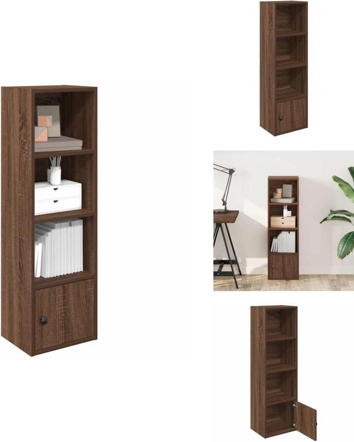 VidaXL Boekenkast Boekenkasten Boekenplank Opbergkast Boekenkast 31x24x102 cm bewerkt hout bruin eikenkleurig