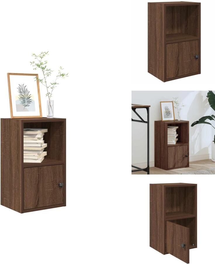 VidaXL Boekenkast Boekenkasten Boekenplank Opbergkast Boekenkast 31x24x52 cm bewerkt hout bruin eikenkleurig