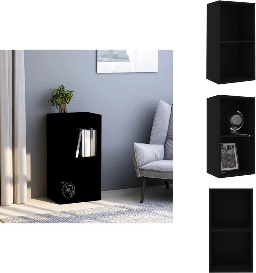 VidaXL Boekenkast Boekenkasten -boekenplank Opbergkast Boekenkast 40x30x76 5 cm bewerkt hout zwart