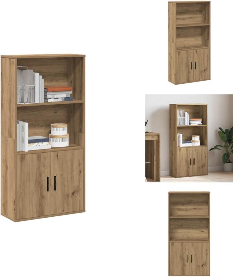 VidaXL Boekenkast Boekenkasten Boekenplank Opbergkast Boekenkast 60x24x120 cm bewerkt hout artisanaal eikenkleurig