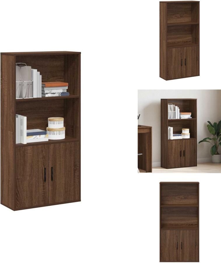 VidaXL Boekenkast Boekenkasten Boekenplank Opbergkast Boekenkast 60x24x120 cm bewerkt hout bruin eikenkleurig