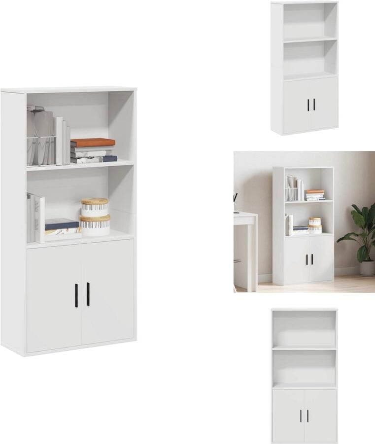 VidaXL Boekenkast Boekenkasten Boekenplank Opbergkast Boekenkast 60x24x120 cm bewerkt hout wit