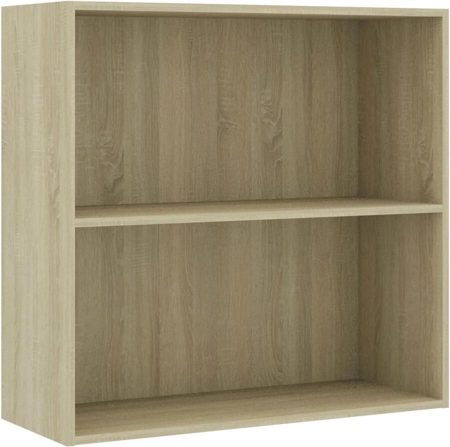 VidaXL Boekenkast Boekenkasten -boekenplank Opbergkast Boekenkast 80x30x76 5 cm bewerkt hout sonoma eikenkleurig