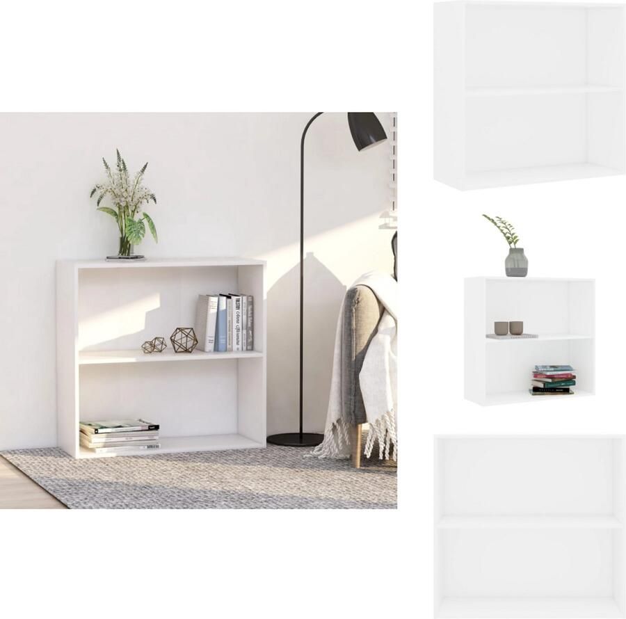 VidaXL Boekenkast Boekenkasten -boekenplank Opbergkast Boekenkast 80x30x76 5 cm bewerkt hout wit