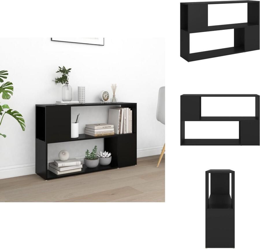 VidaXL Boekenkast Boekenkasten Boekenschap Boekenschappen Boekenkast 100x24x63 cm spaanplaat zwart