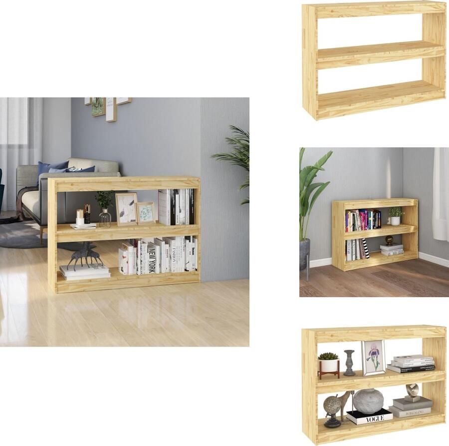 VidaXL Boekenkast Boekenkasten Boekenschap Boekenschappen Boekenkast kamerscherm 100x30x71 5 cm massief grenenhout