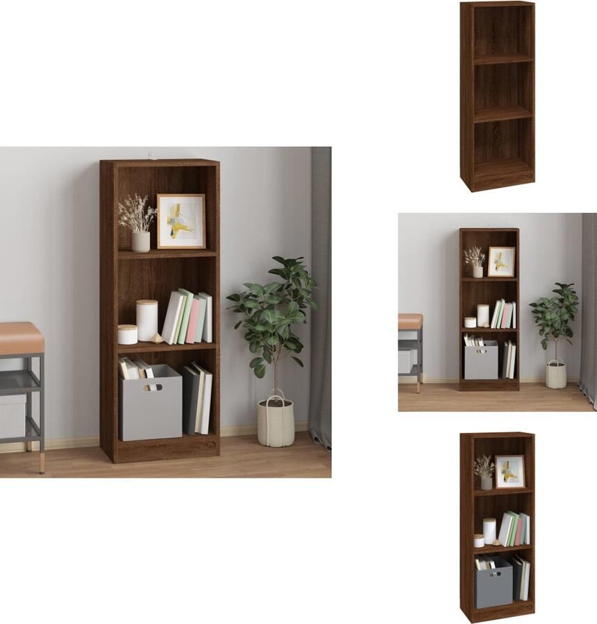 VidaXL Boekenkast Boekenkasten Boekenschap Boekenstandaard Boekenkast 40x24x109 cm bewerkt hout bruineikenkleurig