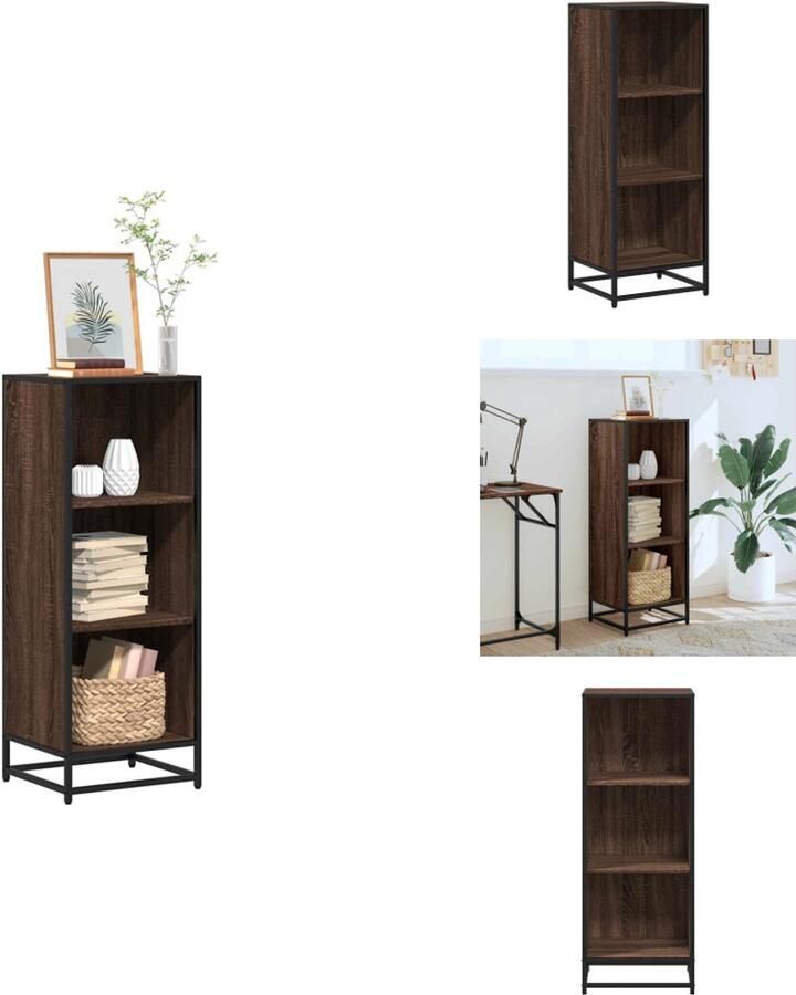 VidaXL Boekenkast Boekenkasten Boekenschap Boekenstandaard Boekenkast 40x35x107 5 cm bewerkt hout bruin eikenkleur