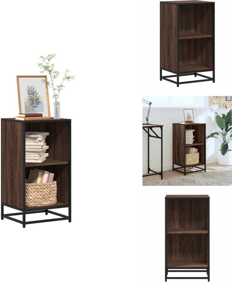 VidaXL Boekenkast Boekenkasten Boekenschap Boekenstandaard Boekenkast 40x35x76 cm bewerkt hout bruin eikenkleur