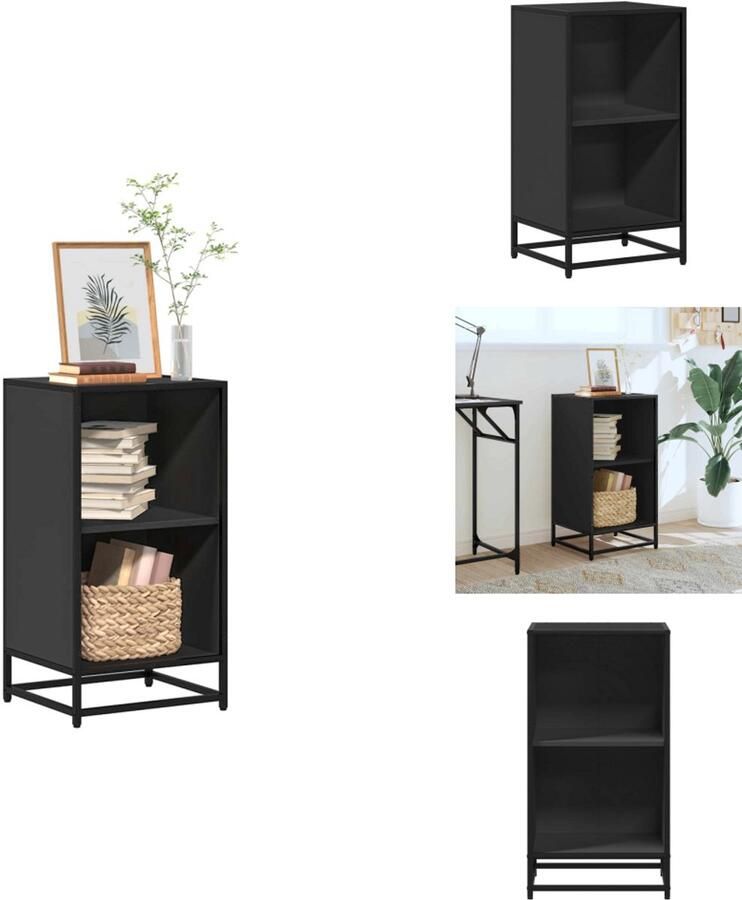 VidaXL Boekenkast Boekenkasten Boekenschap Boekenstandaard Boekenkast 40x35x76 cm bewerkt hout zwart