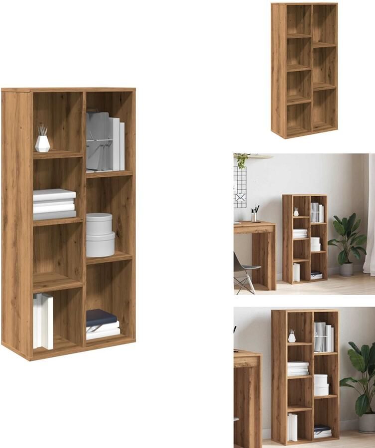VidaXL Boekenkast Boekenkasten Boekenschap Boekenstandaard Boekenkast 50x25x104 cm artisanaal eikenkleur