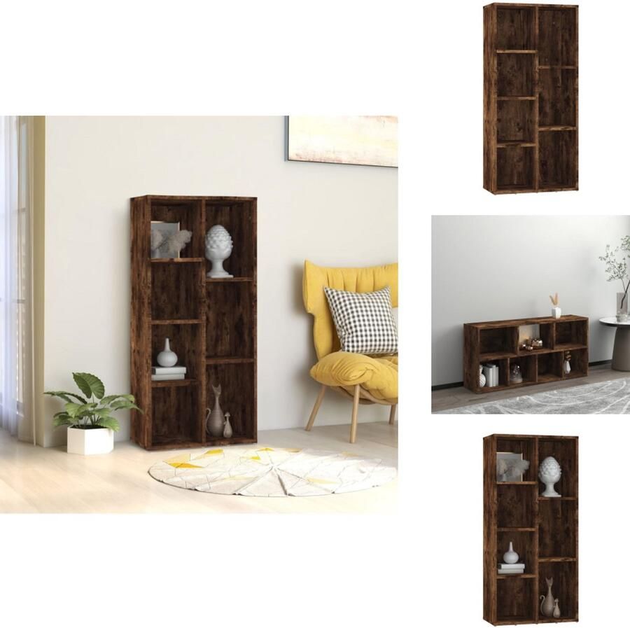 VidaXL Boekenkast Boekenkasten Boekenschap Boekenstandaard Boekenkast 50x25x106 cm gerookt eikenkleurig