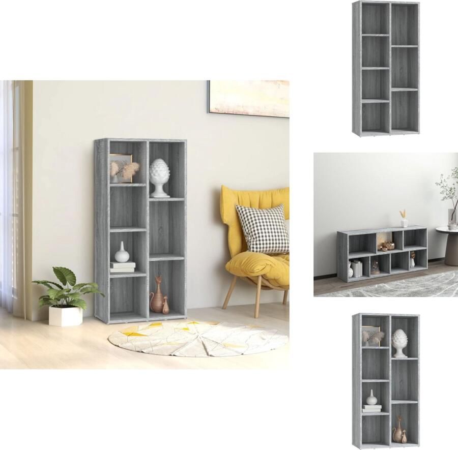 VidaXL Boekenkast Boekenkasten Boekenschap Boekenstandaard Boekenkast 50x25x106 cm grijs sonoma eikenkleurig