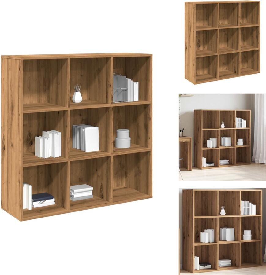 VidaXL Boekenkast Boekenkasten Boekenschap Boekenstandaard Boekenkast 98x29x97 5 cm artisanaal eikenkleur