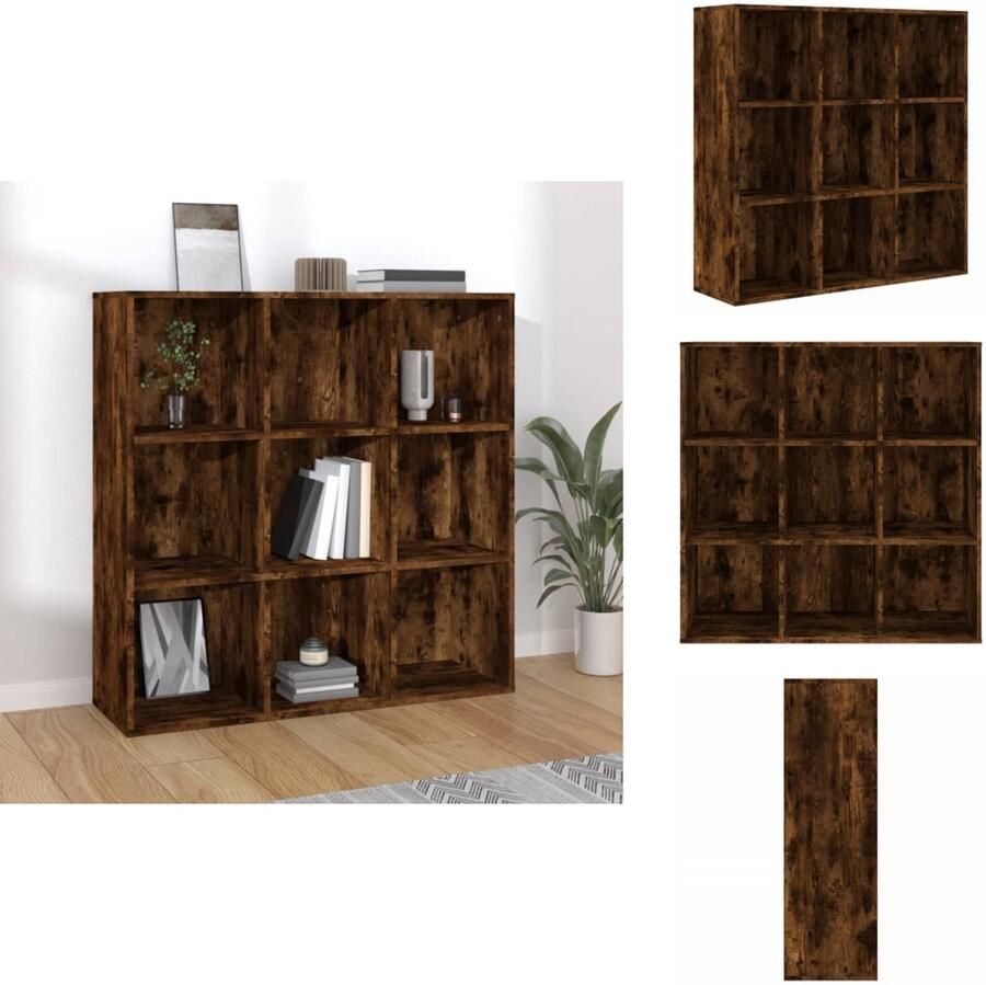 VidaXL Boekenkast Boekenkasten Boekenschap Boekenstandaard Boekenkast 98x29x97 5 cm gerookt eikenkleurig