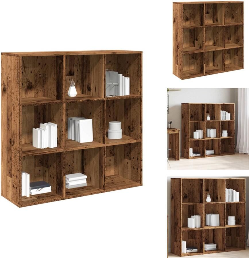 VidaXL Boekenkast Boekenkasten Boekenschap Boekenstandaard Boekenkast 98x29x97 5 cm oud houtkleurig