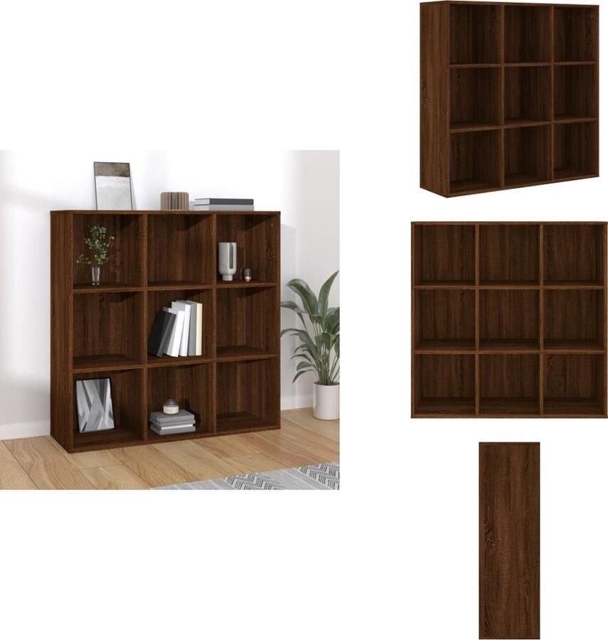 VidaXL Boekenkast Boekenkasten Boekenschap Boekenstandaard Boekenkast 98x30x98 cm bruineikenkleurig