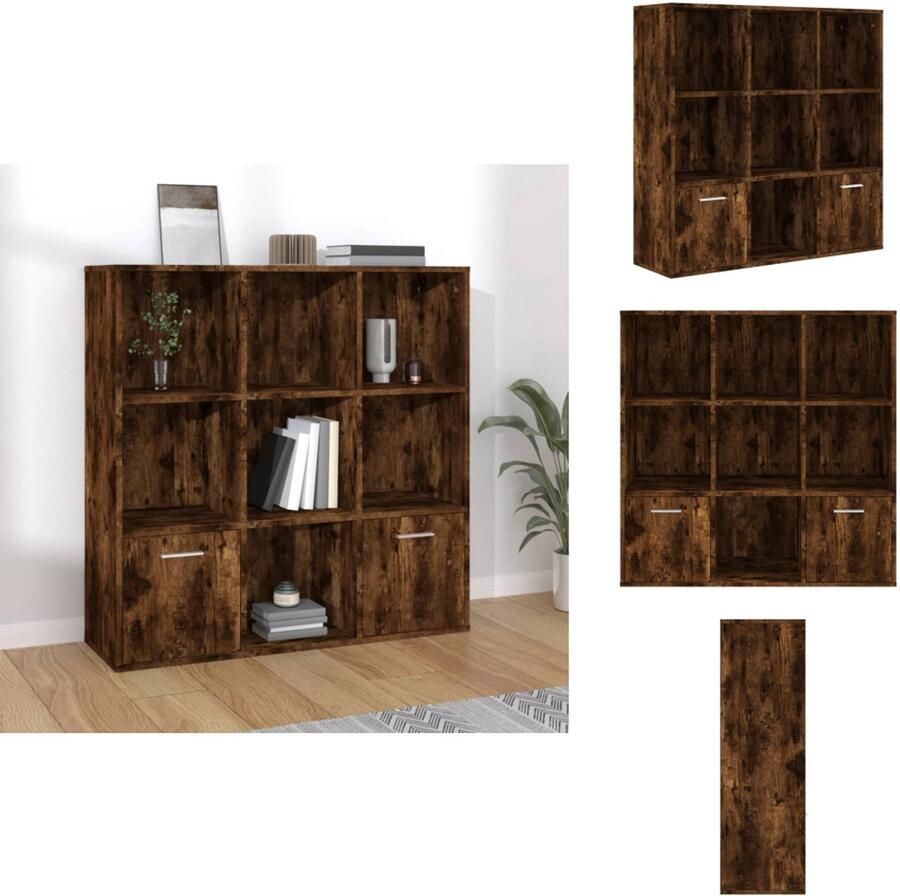 VidaXL Boekenkast Boekenkasten Boekenschap Boekenstandaard Boekenkast 98x30x98 cm gerookt eikenkleurig