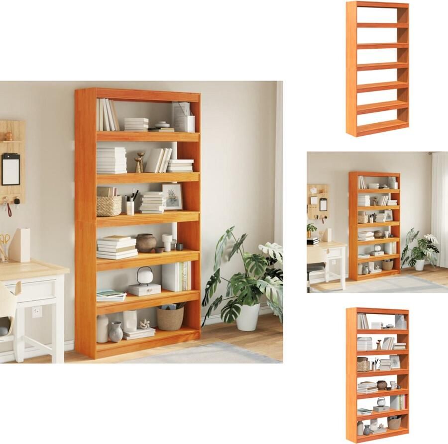 VidaXL Boekenkast Boekenkasten Boekenschap Boekenstandaard Boekenkast kamerscherm 100x30x199 5 cm massief grenenhout