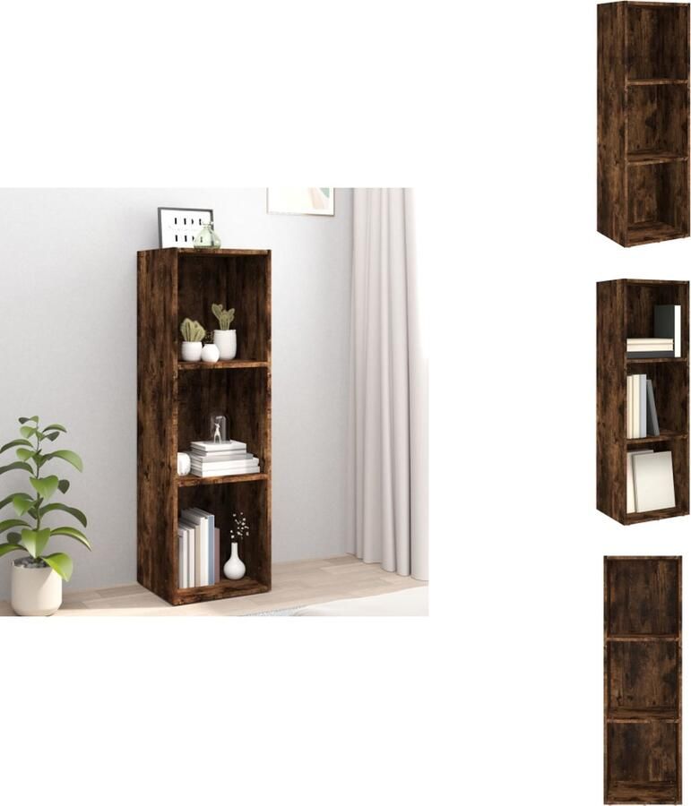 VidaXL Boekenkast Boekenkasten Boekenschap Boekenstandaard Boekenkast tv-meubel 36x30x114 cm bewerkt hout gerookt eiken