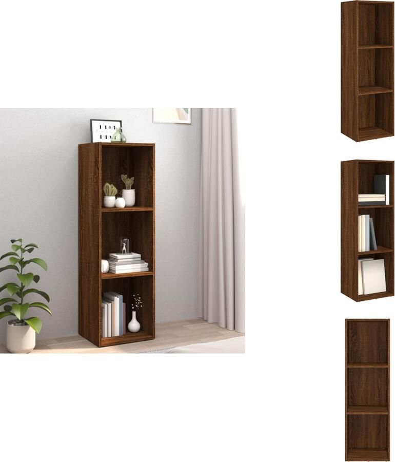 VidaXL Boekenkast Boekenkasten Boekenschap Boekenstandaard Boekenkast tv-meubel 36x30x114 cm bruineikenkleurig
