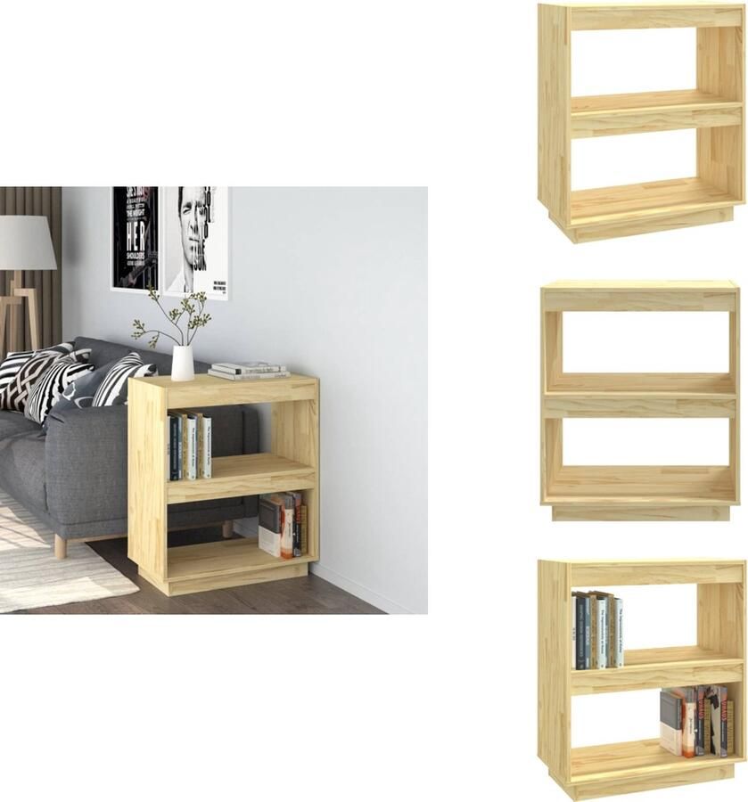 VidaXL Boekenkast Boekenkasten Houten Boekenkast Boekenschap Boekenkast 60x35x71 cm massief grenenhout - Foto 2