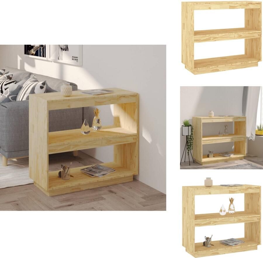 VidaXL Boekenkast Boekenkasten Houten Boekenkast Boekenschap Boekenkast 80x35x71 cm massief grenenhout