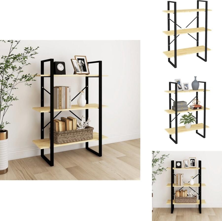VidaXL Boekenkast Boekenkasten Houten Boekenkast Houten Boekenkasten Boekenkast met 3 schappen 80x30x105 cm massief grenenhout