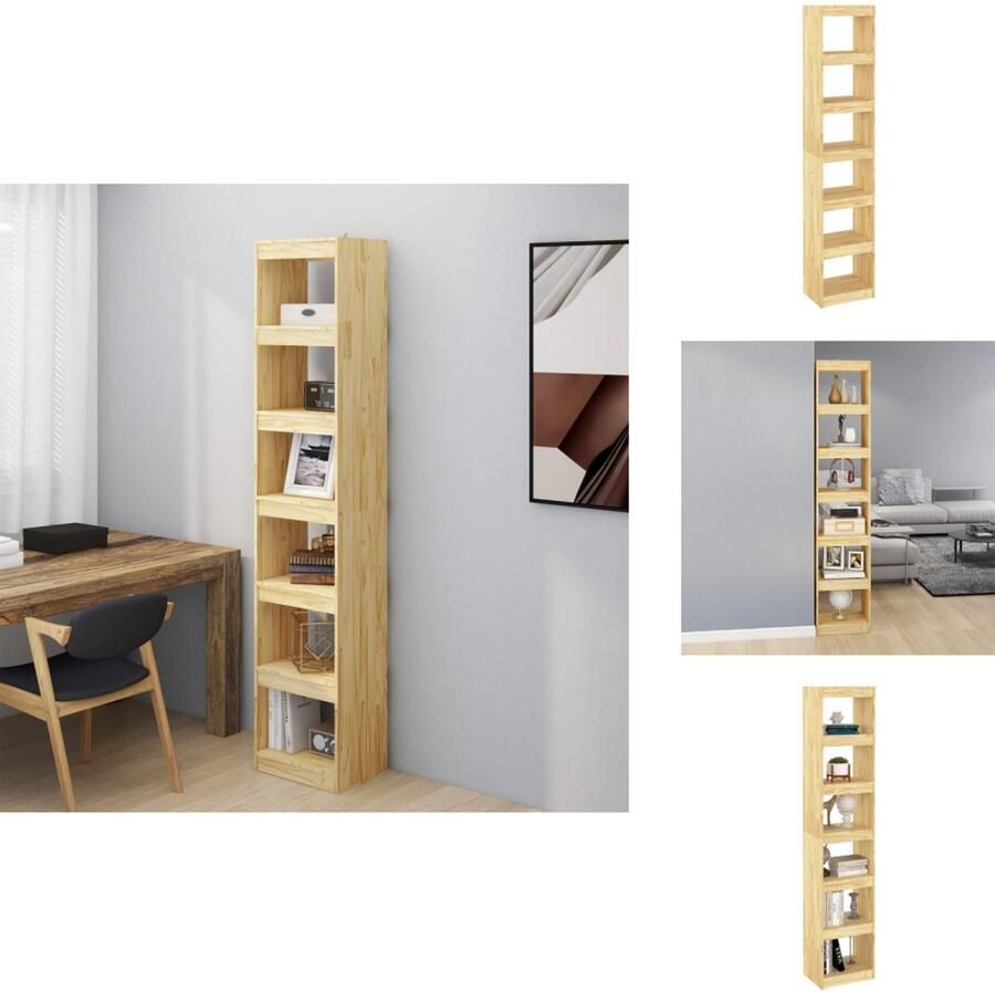 VidaXL Boekenkast Boekenkasten Houten Boekenkast Kamerscherm Boekenkast kamerscherm 40x30x199 cm massief grenenhout