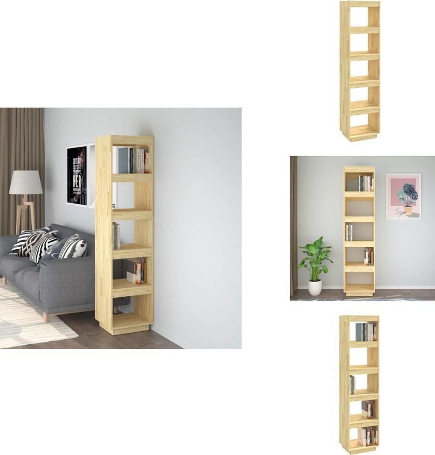 VidaXL Boekenkast Boekenkasten Houten Boekenkast Kamerscherm Boekenkast kamerscherm 40x35x167 cm massief grenenhout