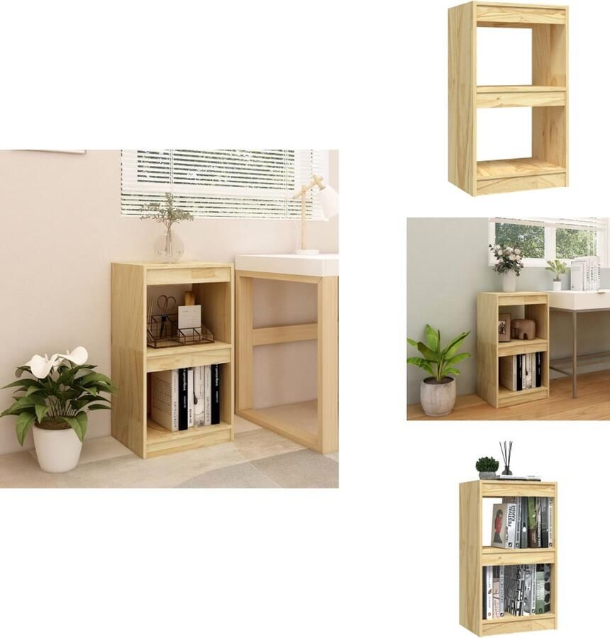 The Living Store Boekenkast Massief grenenhout 40 x 30 x 71.5 cm Montage vereist Boekenkast Houten Boekenkast Boekenplank Grenoblehouten Boekenkast Vintage Boekenkast - Foto 3