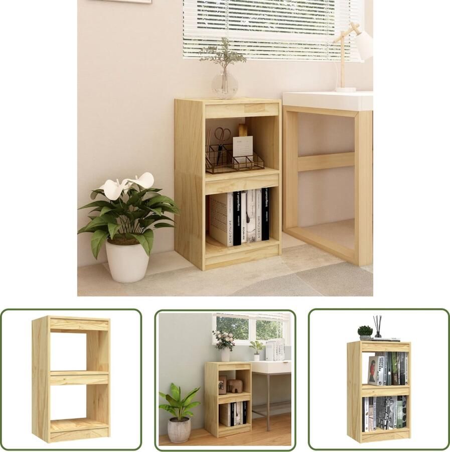 The Living Store Boekenkast Massief grenenhout 40 x 30 x 71.5 cm Montage vereist Boekenkast Houten Boekenkast Boekenplank Grenoblehouten Boekenkast Vintage Boekenkast - Foto 2