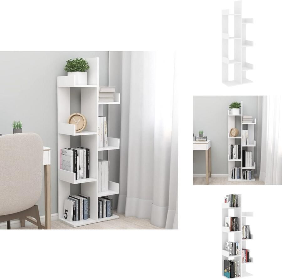 VidaXL Boekenkast Boekenkasten Kast Kasten Boekenkast 48x25 5x140 cm bewerkt hout wit
