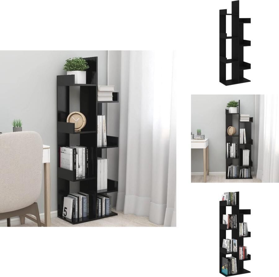 VidaXL Boekenkast Boekenkasten Kast Kasten Boekenkast 48x25 5x140 cm bewerkt hout zwart