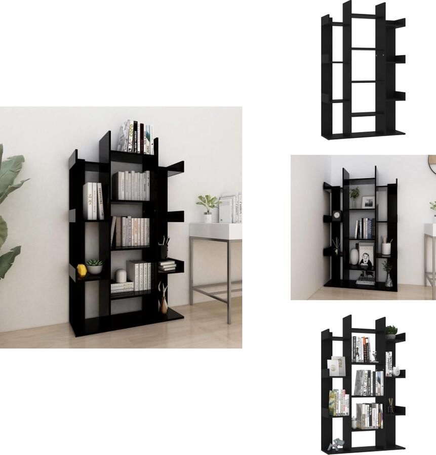 VidaXL Boekenkast Boekenkasten Kast Kasten Boekenkast 86x25 5x140 cm bewerkt hout zwart