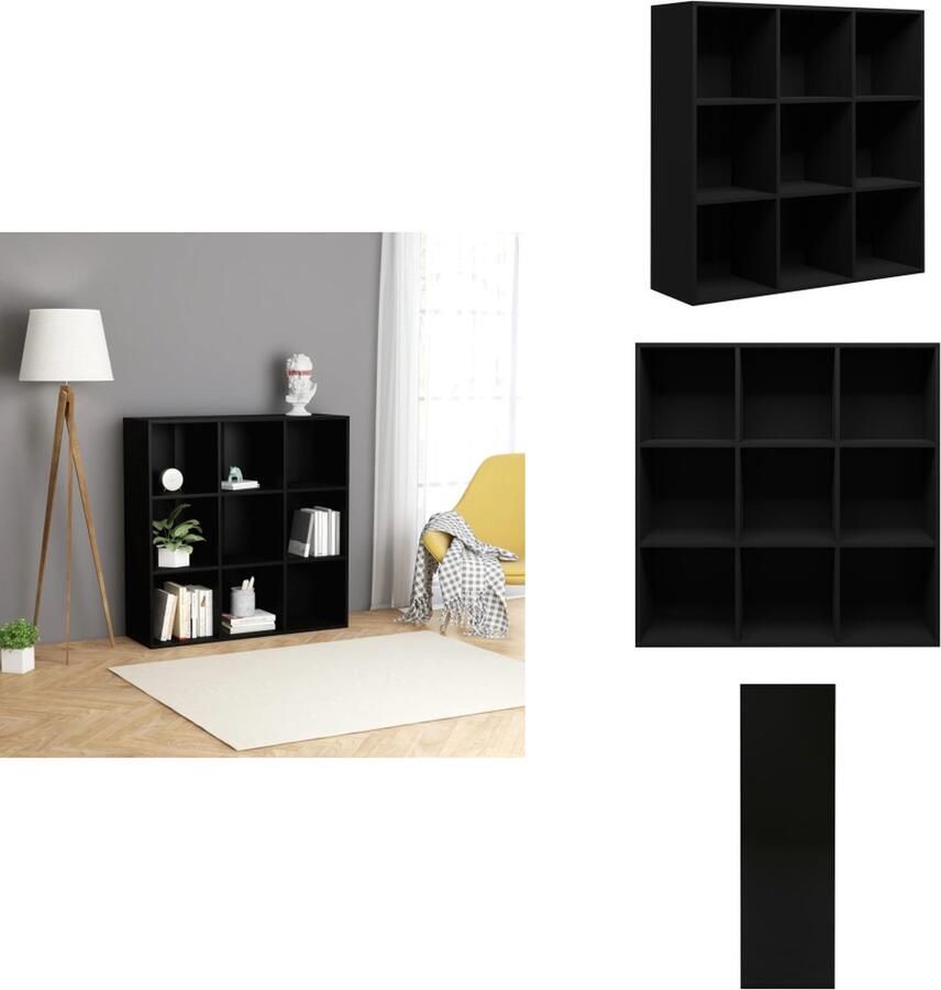 VidaXL Boekenkast Boekenkasten Kast Kasten Boekenkast 98x29x97 5 cm bewerkt hout zwart