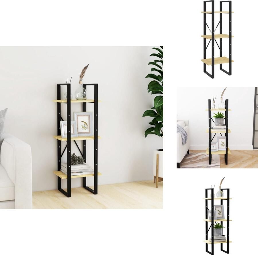 VidaXL Boekenkast Boekenkasten Kast Kasten Boekenkast met 3 schappen 40x30x105 cm massief grenenhout