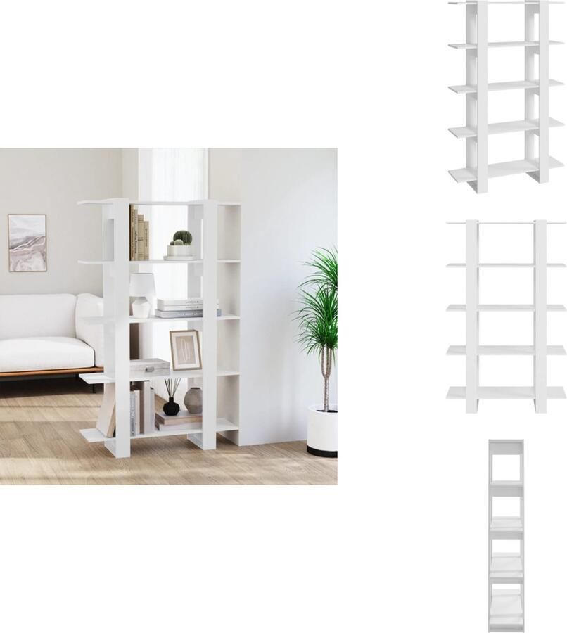 VidaXL Boekenkast Boekenkasten Kast Opbergkast Boekenkast kamerscherm 100x30x160 cm wit