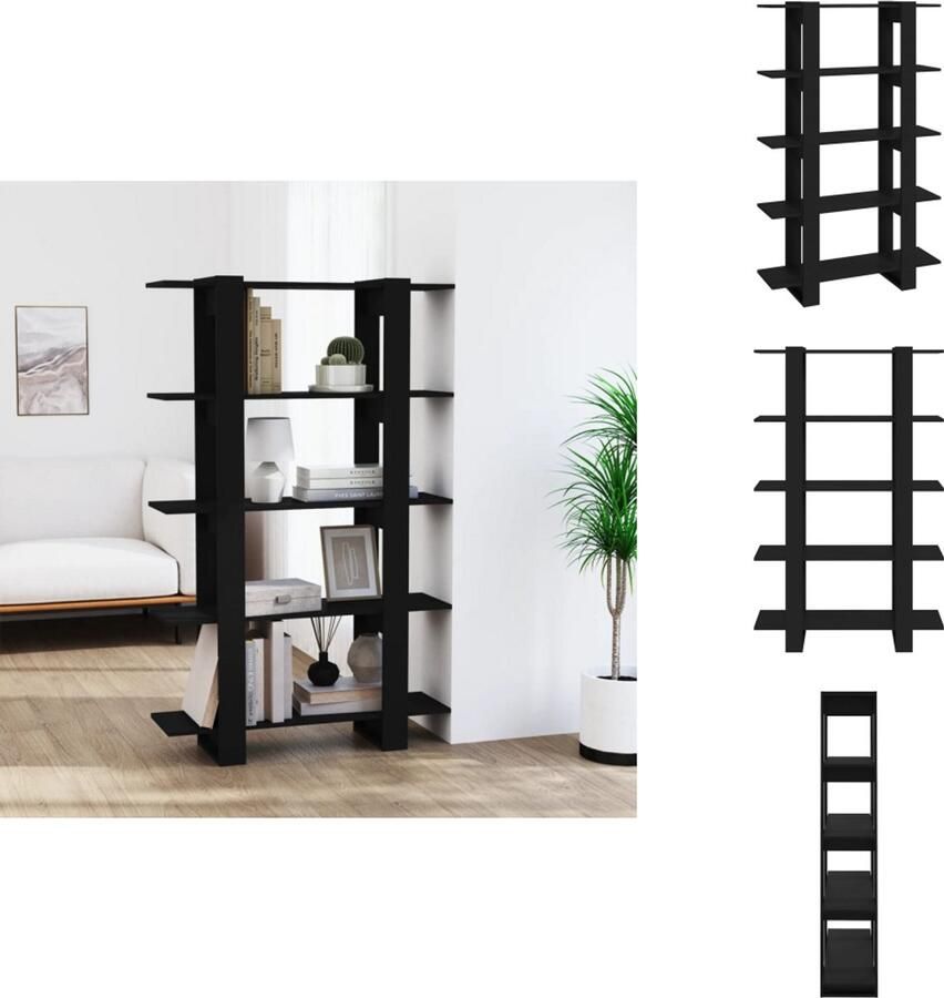 VidaXL Boekenkast Boekenkasten Kast Opbergkast Boekenkast kamerscherm 100x30x160 cm zwart