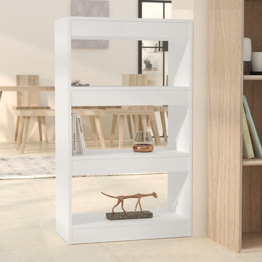 VidaXL Boekenkast Boekenkasten Kast Opbergkast Boekenkast kamerscherm 60x30x103 cm bewerkt hout wit