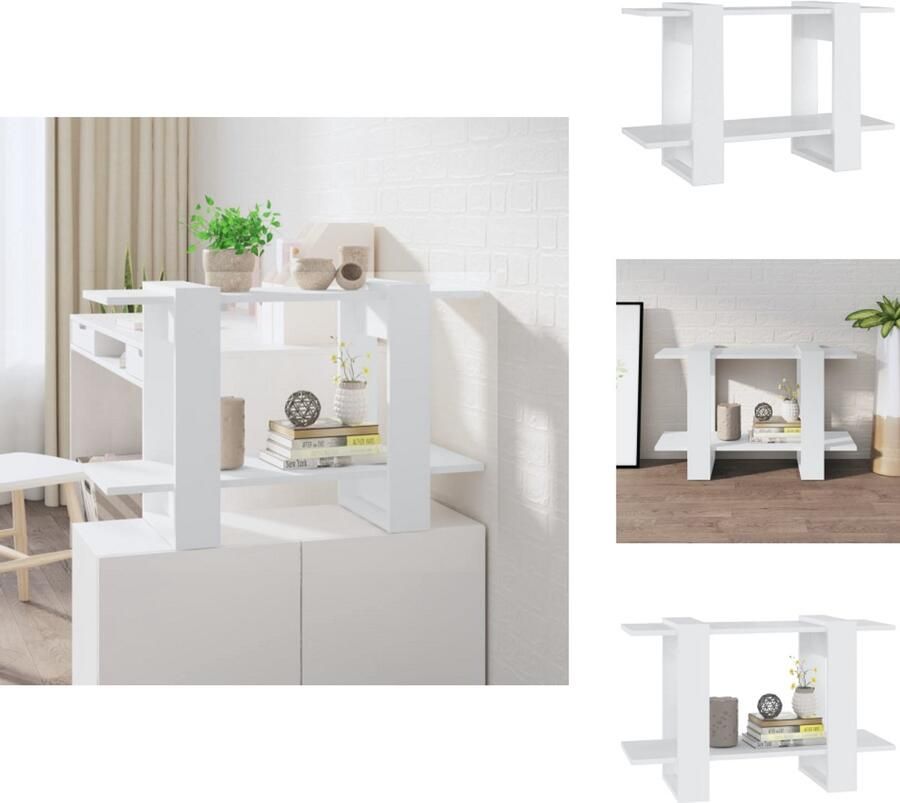 VidaXL Boekenkast Boekenkasten Kast Opbergkast Boekenkast kamerscherm 80x30x51 cm wit