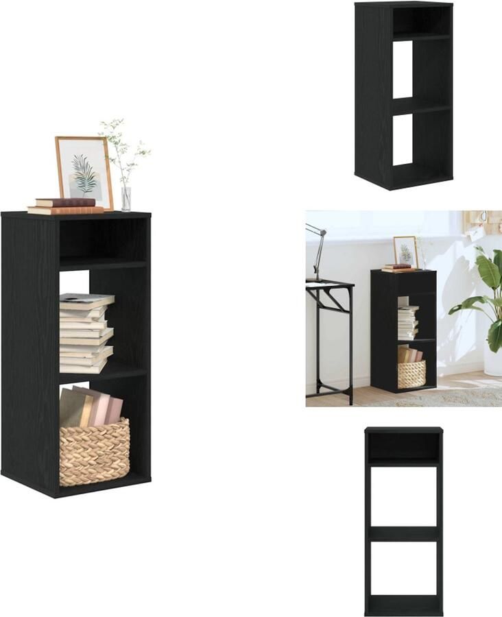 VidaXL Boekenkast Boekenkasten Opbergkast Boekenplank Boekenkast 34x31x80 cm bewerkt hout zwart