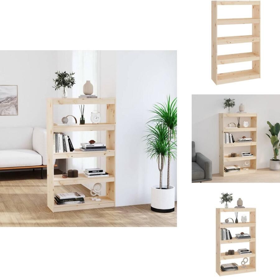 VidaXL Boekenkast Boekenkasten Opbergkast Kast Boekenkast kamerscherm 80x30x103 5 cm massief grenenhout